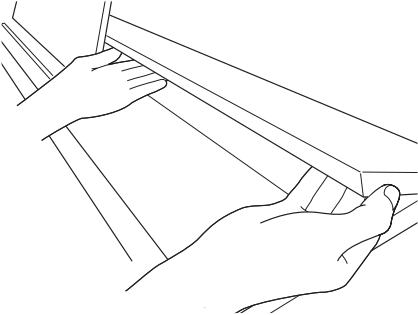 Lift up the lid as shown in the illustration
